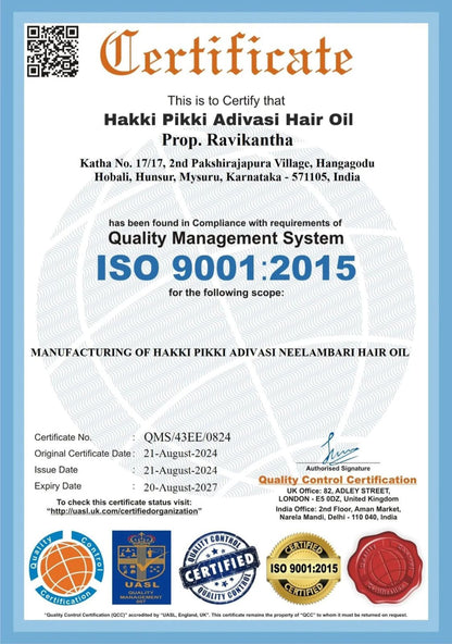 🔥Hakki Pikki Original Adivasi Hair Oil (REAL MANUFACTURER FROM DIRECT SOURCE)🔥