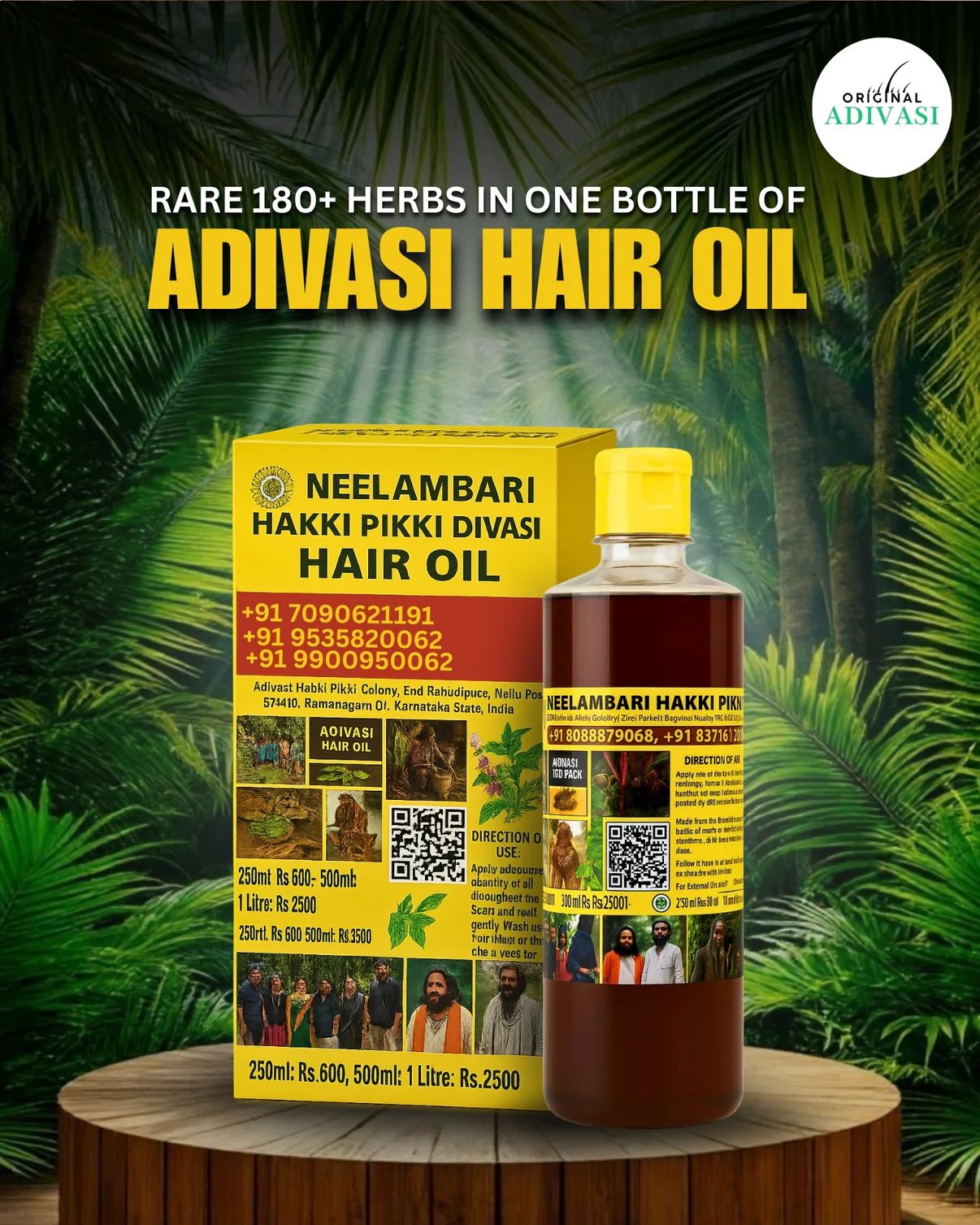 🔥Hakki Pikki Original Adivasi Hair Oil (REAL MANUFACTURER FROM DIRECT SOURCE)🔥